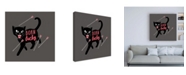 Trademark Global Michael Buxto Born Lucky Black Cat Canvas Art - 15.5" x 21"